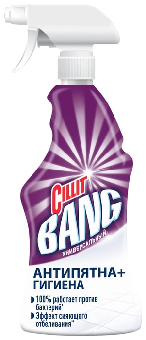 

Чистящее средство Cillit Bang Антипятна+гигиена с распылителем 750 мл