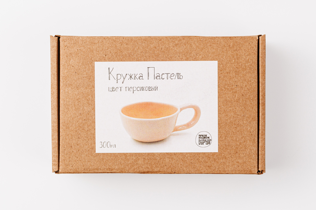 

Кружка ВкусВилл Пастель большая персиковый цвет, 300 г