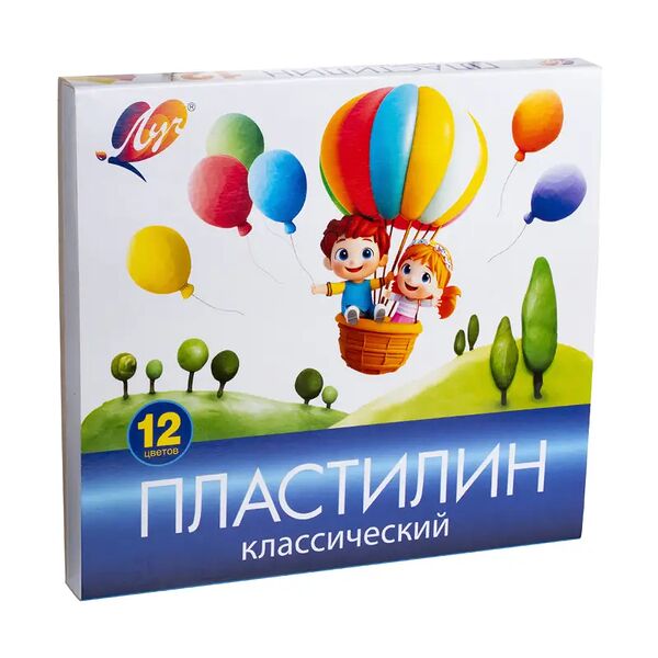 Пластилин, Луч, 12 цветов