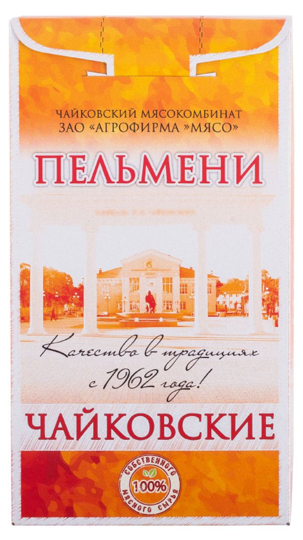 

Пельмени Чайковский мясокомбинат Чайковские свино-говяжьи 800 г