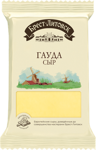 

Сыр полутвердый Брест-Литовск Гауда 45% 200 г