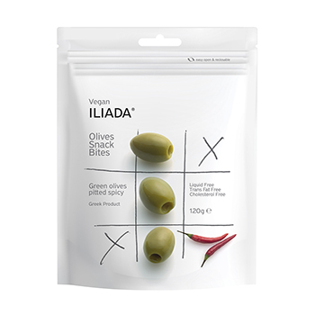 

Оливки Iliada зеленые без косточки пряные, 120 г
