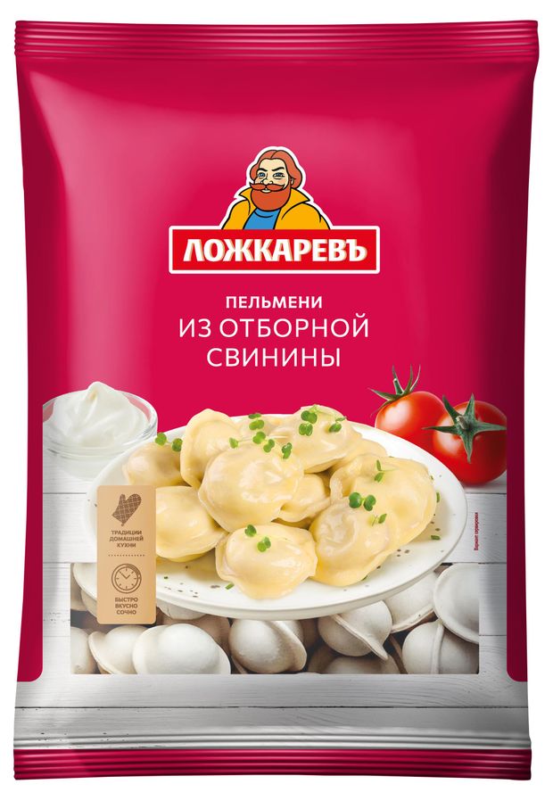 

Пельмени Ложкаревъ Из отборной свинины 900 г