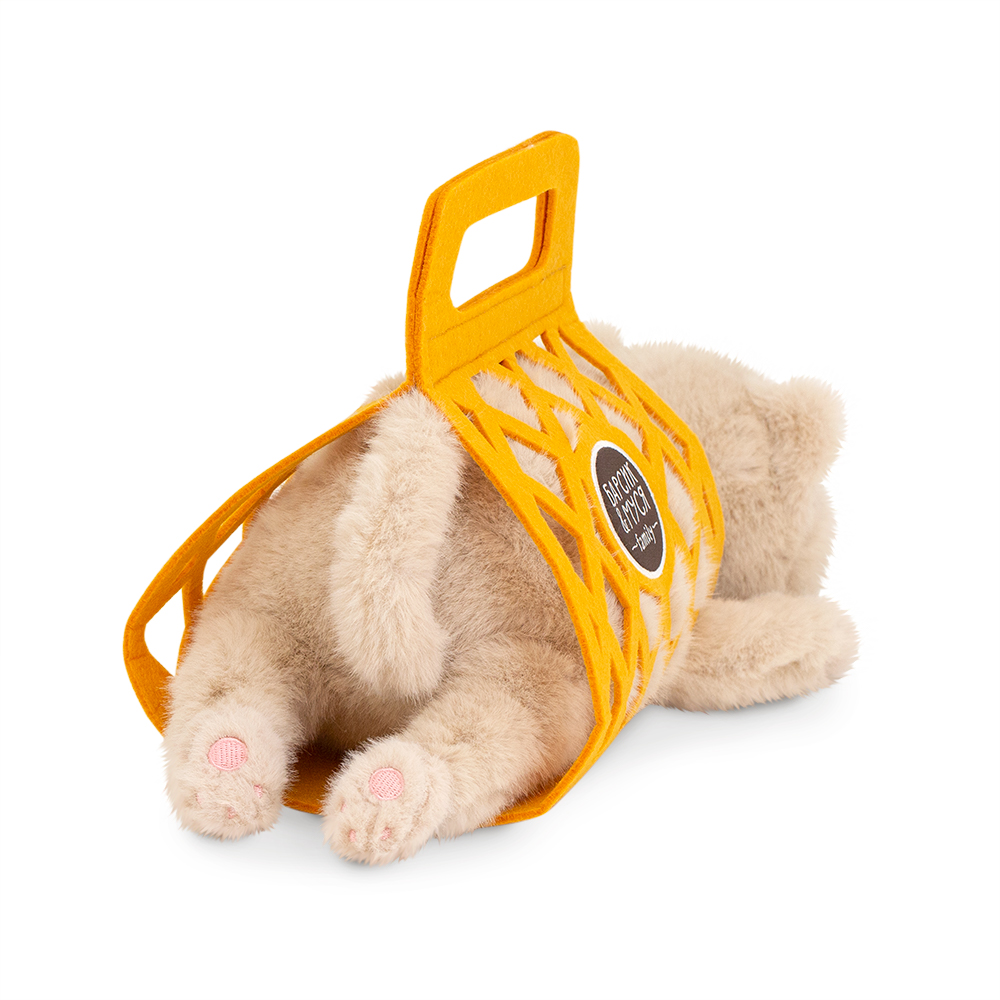 

Игрушка мягкая Orange Toys Кот Барсик в сумке бежевый 35 см
