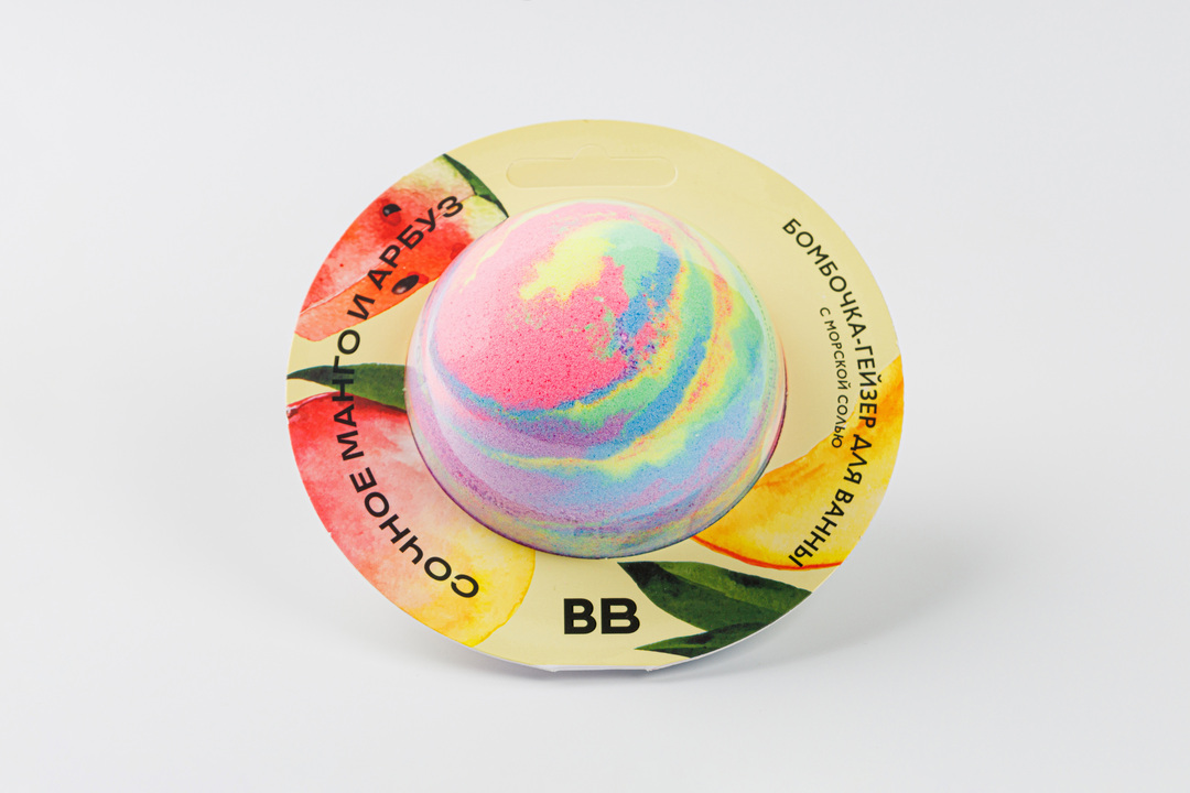 

Бомбочка-гейзер для ванны Сочное манго и арбуз 170 г