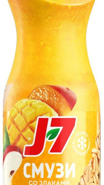 Смузи питьевой J7 Полезный перекус Яблоко-Персик-Манго 0.3 л