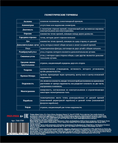 

Тетрадь Prof-Press Геометрия мемы, в клетку, 48 листов, Арт. Т48-5789