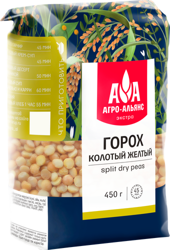 

Горох Агро-Альянс Экстра колотый 450 г