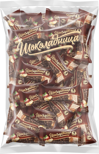 

Конфеты Шоколадница вафельные с арахисом и карамелью в шоколадной глазури 1 кг