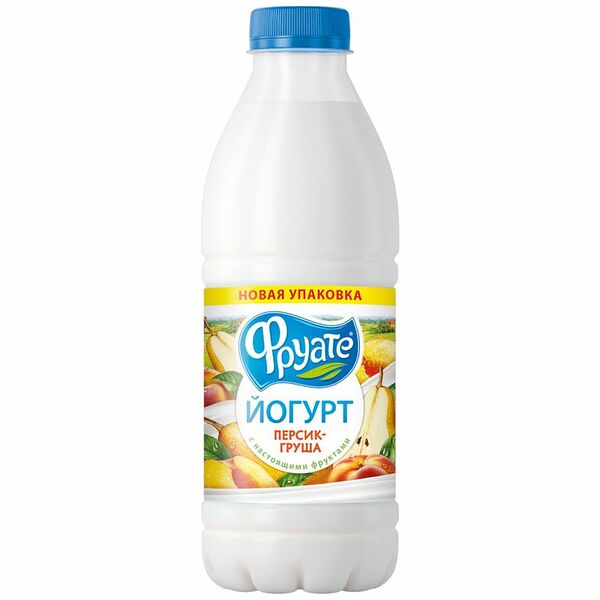 Йогурт Фруате с персиком и грушей 1% БЗМЖ 850 г