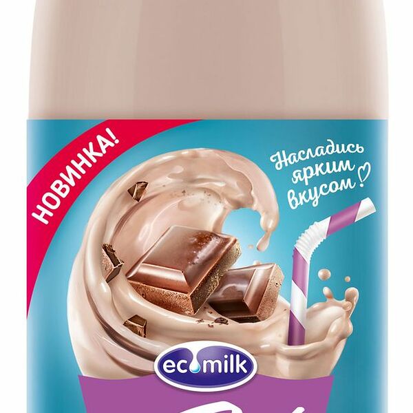 Коктейль молочный Ecomilk.Solo Насыщенный шоколад 2%, 930 мл
