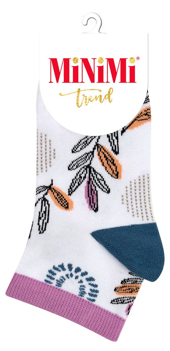 

Носки женские Minimi mini trend Листья Bianco/Jeans 35-38