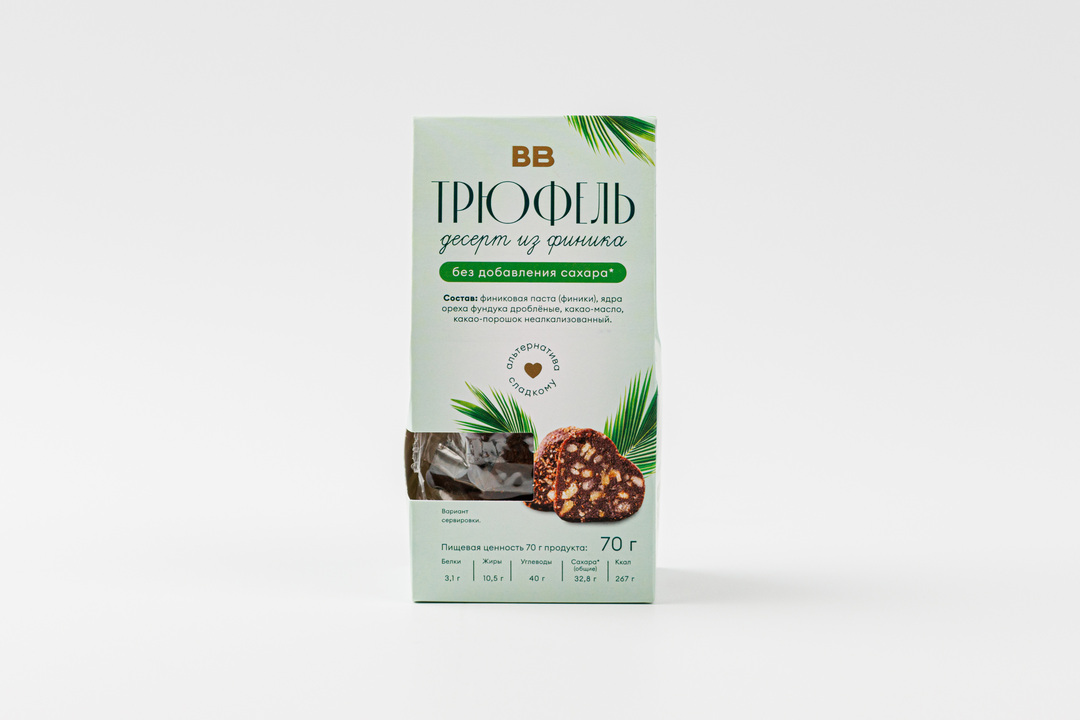 

Десерт ВкусВилл Трюфель из финика 70 г