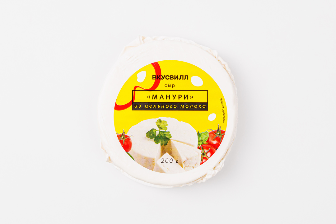 

Сыр ВкусВилл Манури из цельного молока 200 г