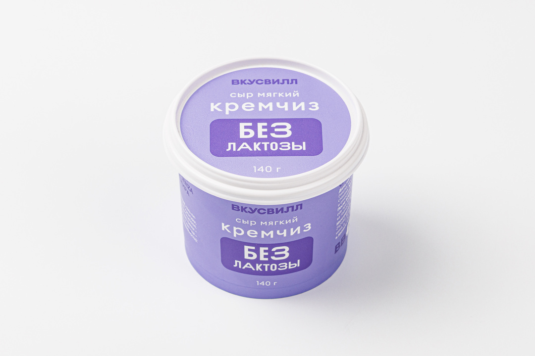 

Сыр мягкий ВкусВилл Кремчиз без лактозы, 140 г