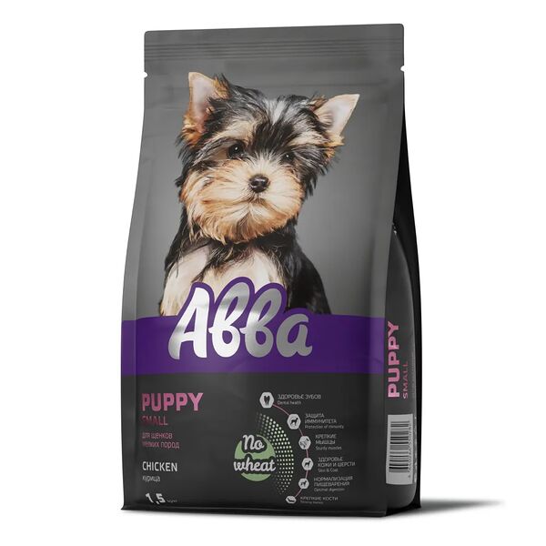 Сухой корм Aвва для щенков мелких пород Курица 1.5 кг
