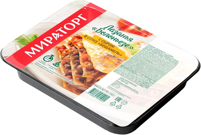 

Лазанья Мираторг Болоньезе с сыром в соусе Бешамель 350 г