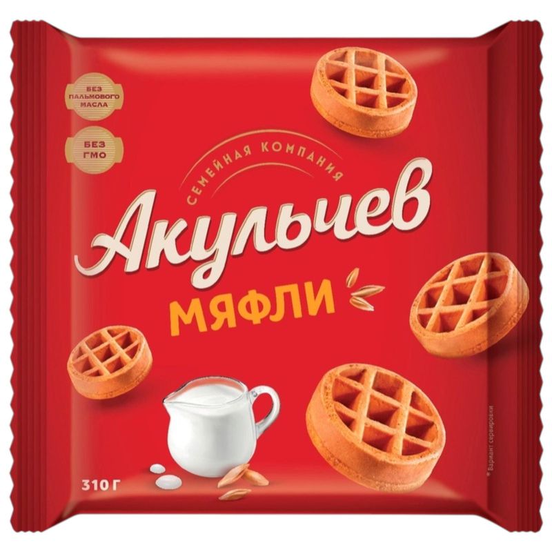 

Вафли Акульчев Мяфли мягкие 310 г