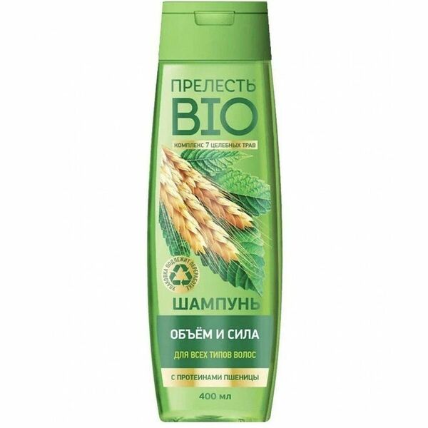 Шампунь Прелесть Bio объём и сила с протеинами пшеницы 400 мл
