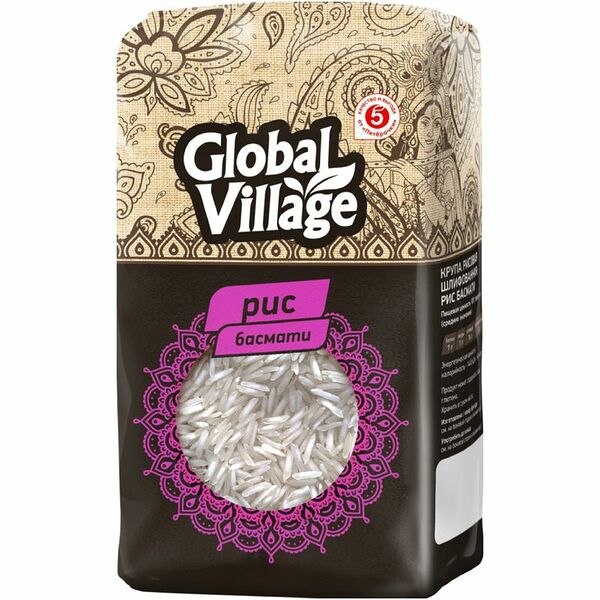 Рис Global Village Басмати шлифованный 450 г