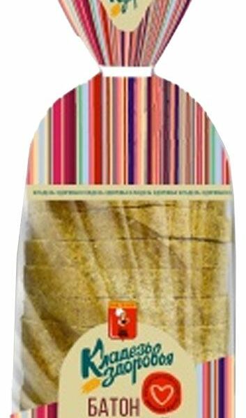 Батон Кладезь здоровья с пшеничными отрубями 200г