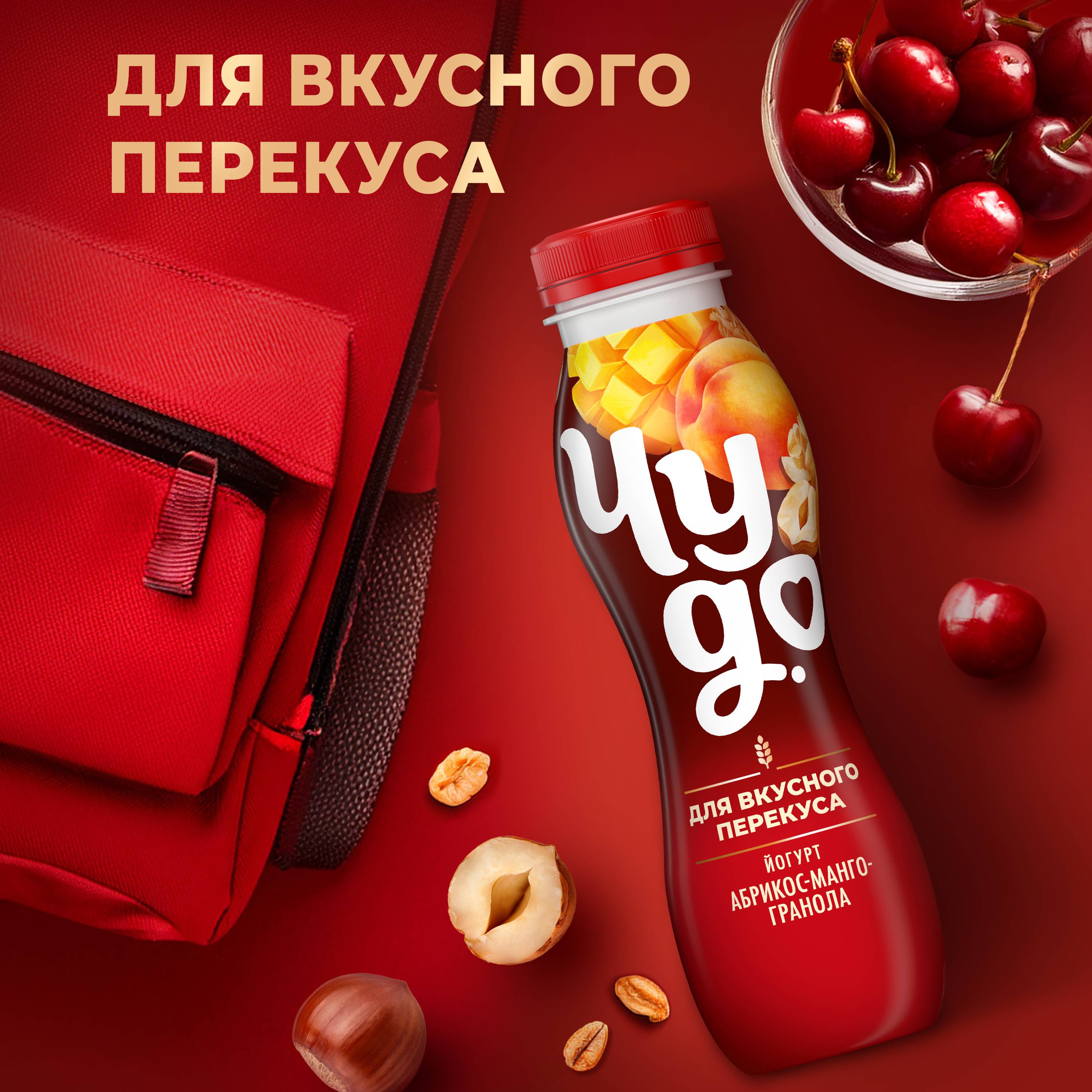 

Йогурт питьевой Чудо с гранолой Абрикос-манго 2.2% 260 г