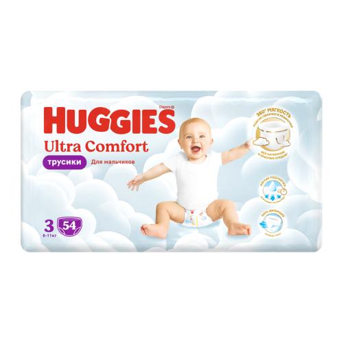 

Подгузники-трусики Huggies Ultra Comfort для мальчиков 3-M 6-11 кг 54 шт.