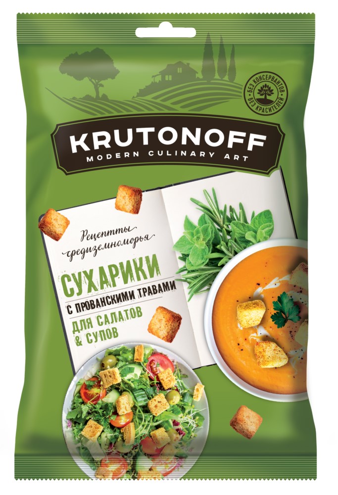 

Сухарики для салатов и супов Krutonoff с прованскими травами 100 г