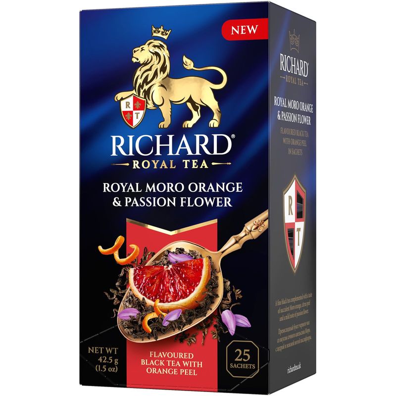 

Чай Richard Royal Moro orange & Passion flower чёрный 25 пакетиков 42.5 г