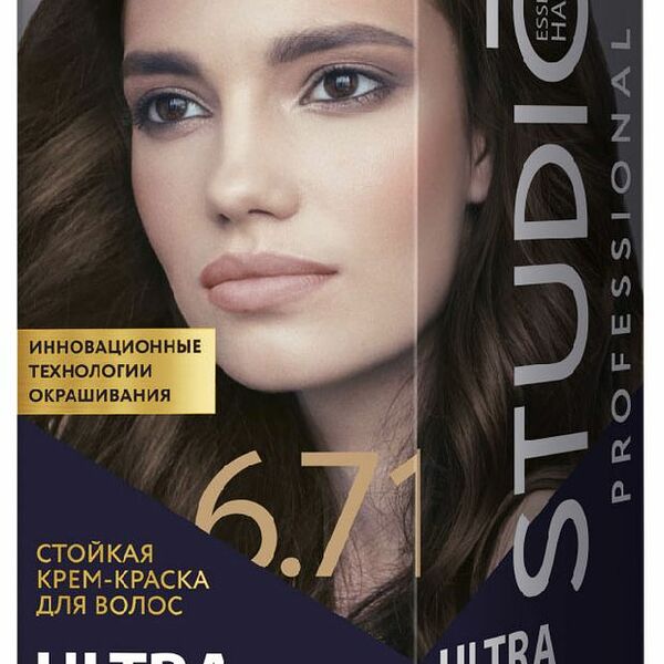 Стойкая крем-краска Studio 6.71 Холодный коричневый 115 мл