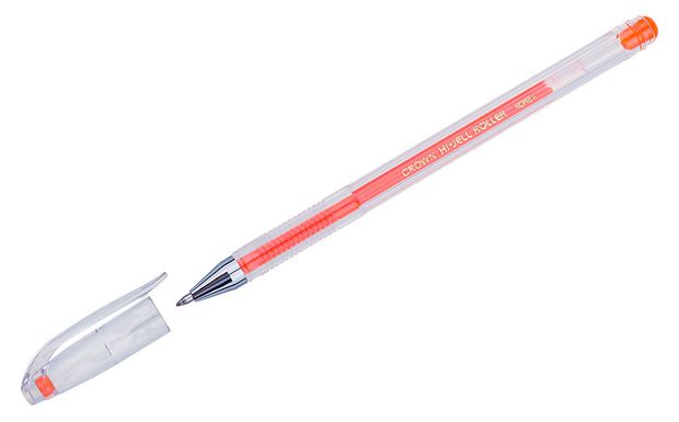 

Ручка гелевая Crown Hi-Jell Color 0.7 мм оранжевый арт. HJR-500H