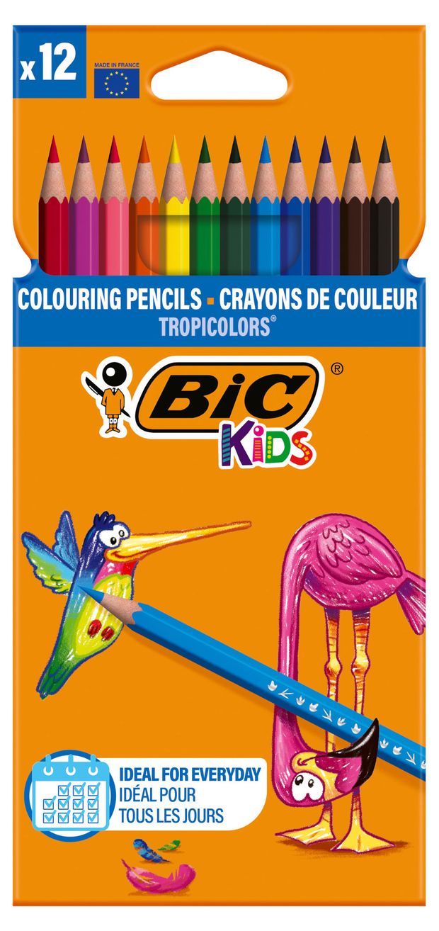 

Карандаши цветные BIC Kids Tropicolors 12 цветов