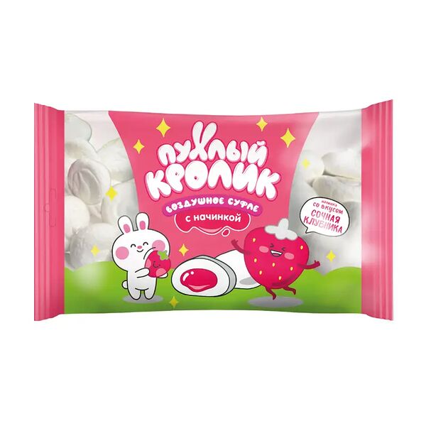 Воздушное суфле с начинкой, Пухлый кролик, 85 г, в ассортименте