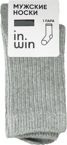 

Носки мужские Inwin цвет серый меланж, размер 27 (41–43)