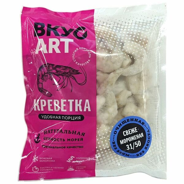 Креветка ВкусАрт Ваннамей королевская очищенная замороженная 300 г