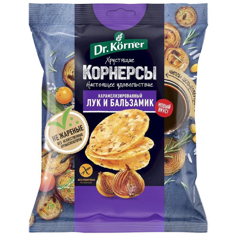 

Корнерсы Dr. Korner карамелизированный лук и бальзамик без глютена 50 г
