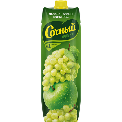 Нектар «Сочный фрукт» яблоко-белый виноград, 1 л