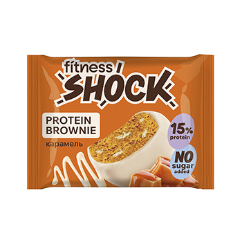 

Бисквит протеиновый FitnesShock Брауни Карамель (без сахара) 50 г