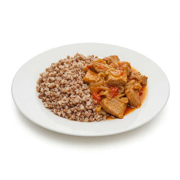 Мясо томленое Пятёрочка Кафе с гречневой кашей, 250 г