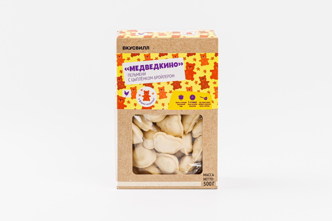 

Пельмени ВкусВилл Медведкино с цыпленком-бройлером 500 г