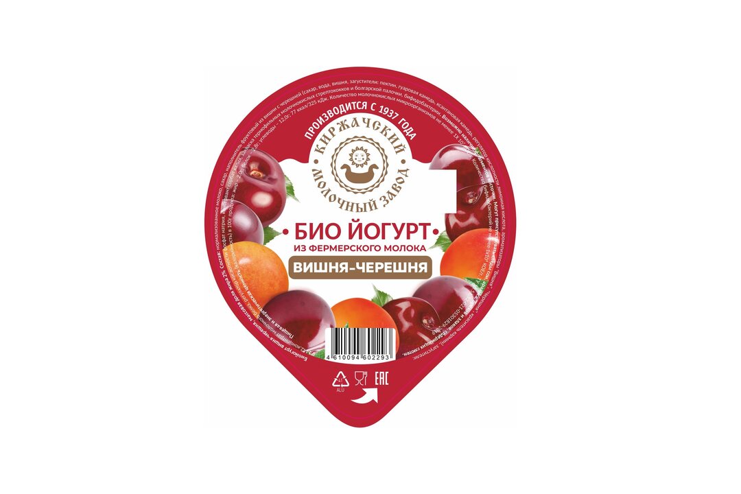 

Биойогурт Киржачский Молочный Завод вишня-черешня 2% 120 г