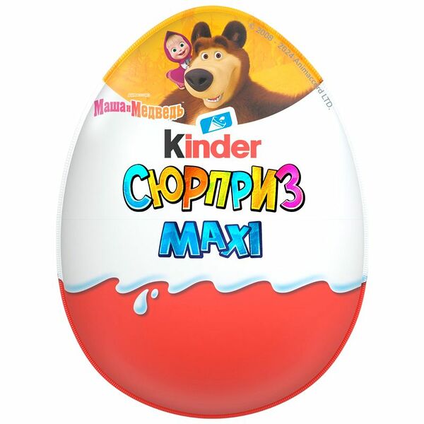 Яйцо шоколадное Kinder сюрприз Maxi с игрушкой-сюрпризом в ассортименте 100 г