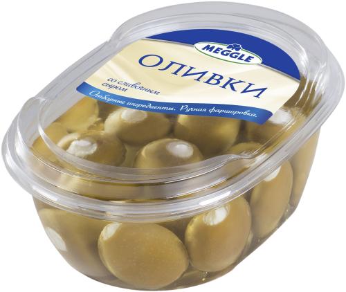 

Оливки Meggle со сливочным сыром 210 г