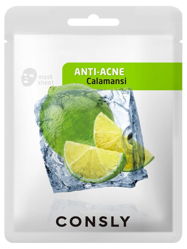 

Тканевая маска для лица противовоспалительная Consly Anti-acne Calamansi, 20 мл