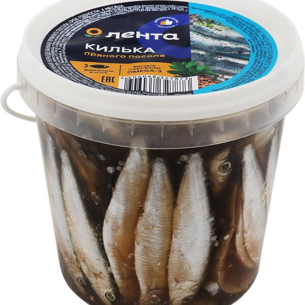 Килька Балтийская Лента пряного посола 800 г