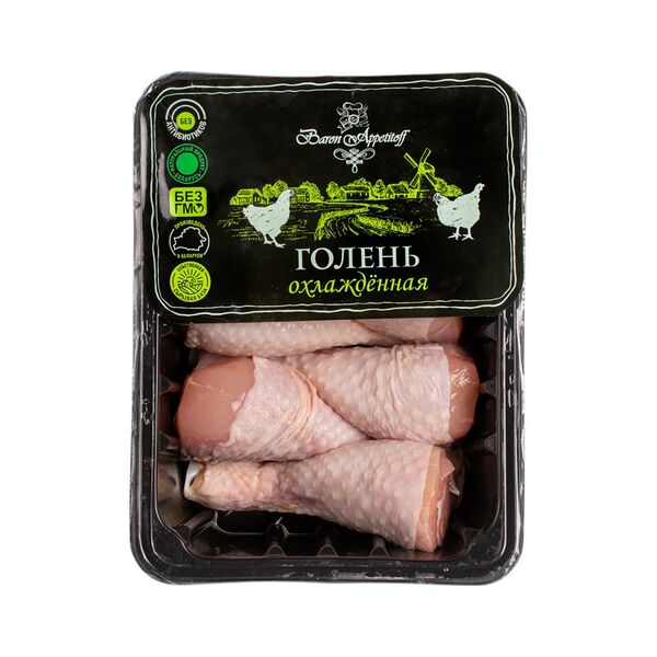 Голень цыплёнка-бройлера охл., полимерная упаковка, 0,7 кг ТМ Baron Appetitoff