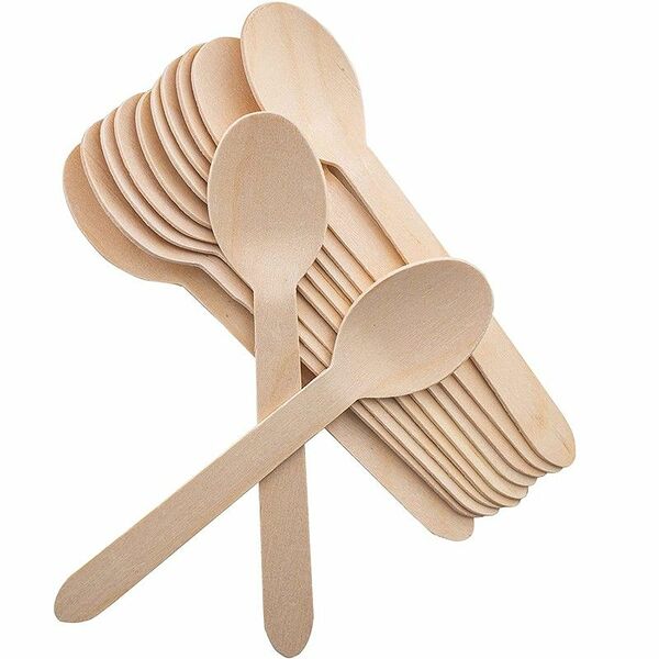 Ложки одноразовые деревянные столовые 6 шт