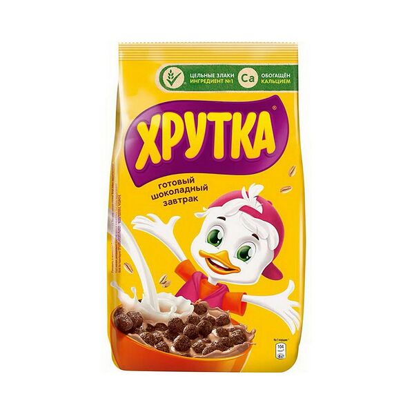 Готовый шоколадный завтрак, обогащенный кальцием 460 г Хрутка