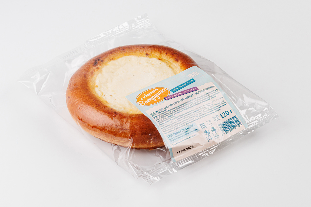 

Ватрушка ВкусВилл с творогом 120 г
