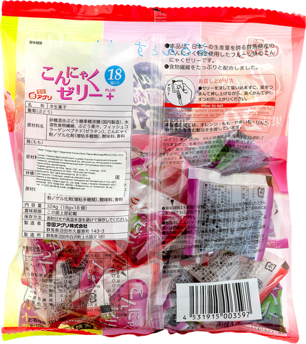 

Желе Yukiguni Aguri Конняку микс Персик-виноград-яблоко 288 г